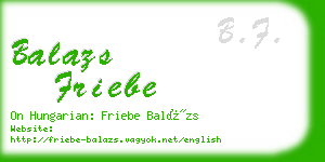 balazs friebe business card